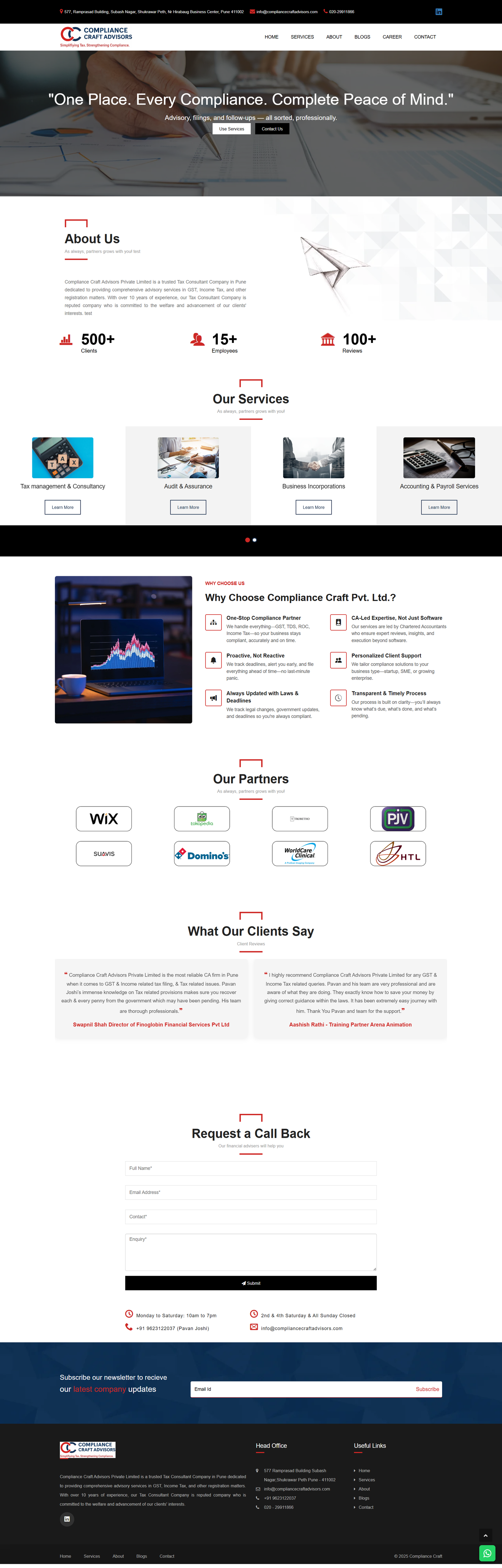 Compliance Craft website, built by NZ Solutions